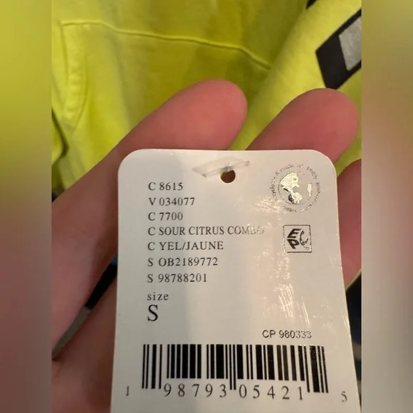 NWT Free People FP Movement Best Of Logo Hoodie - sour citrus combo - Small - Picture 11 of 12